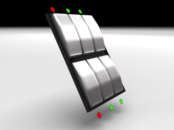 electronic buttons 3d model