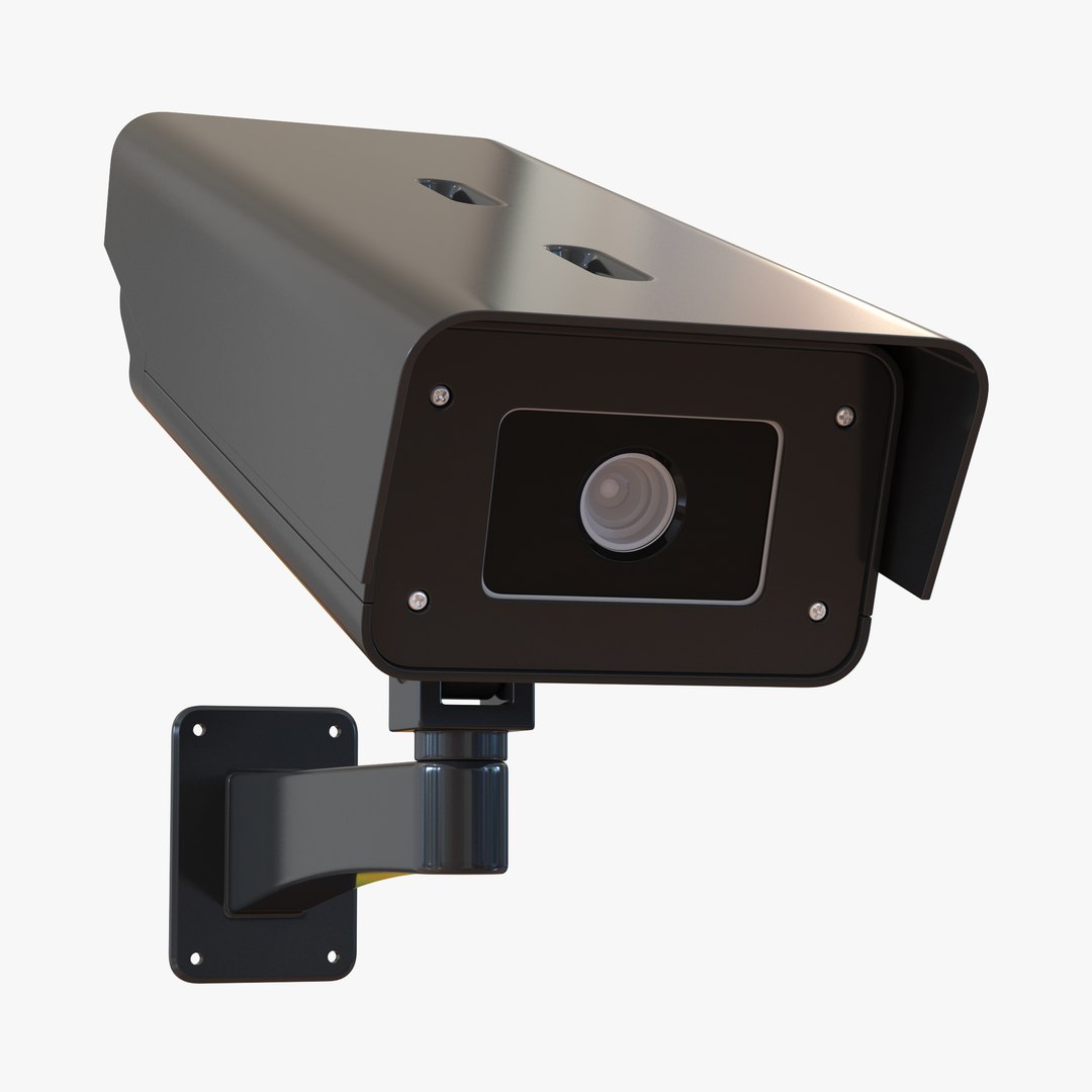 CCTV Camera Black 3D model preview