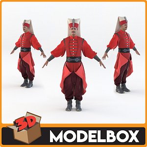 3D model ottoman janissary