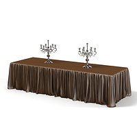 Dining draped gathered shirred siedes linen