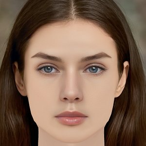 Lucy Markovic Head - No Hair - Low poly head for game