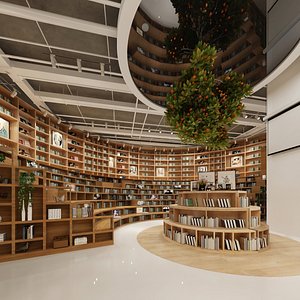 Modern Book Store Book Shop Interior