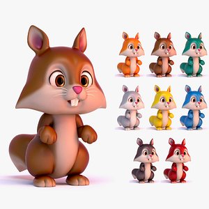 squirrel animal character 3D model