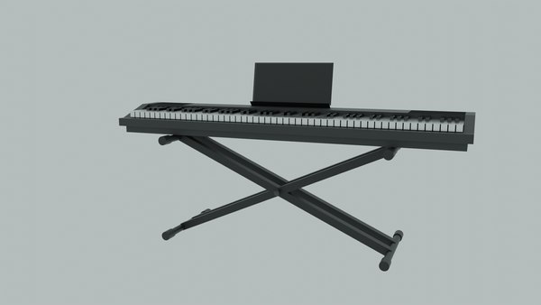 Teclado de piano eletrônico no suporte - Adereços prontos para jogos PBR  Modelo 3D - TurboSquid 2038433
