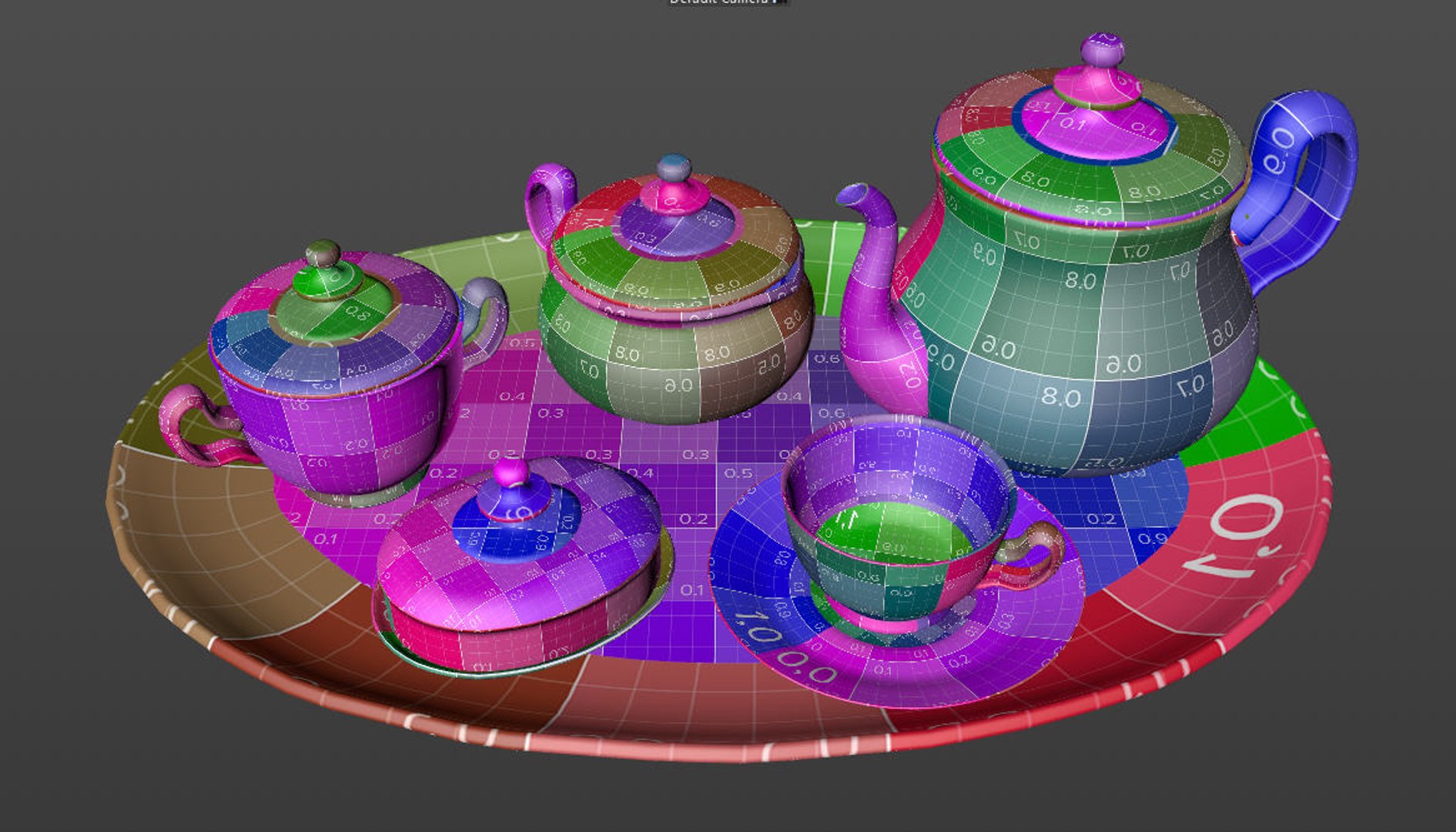 Tea Set Model - TurboSquid 1708407