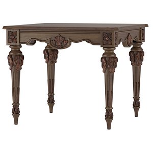 Carved table 3D model