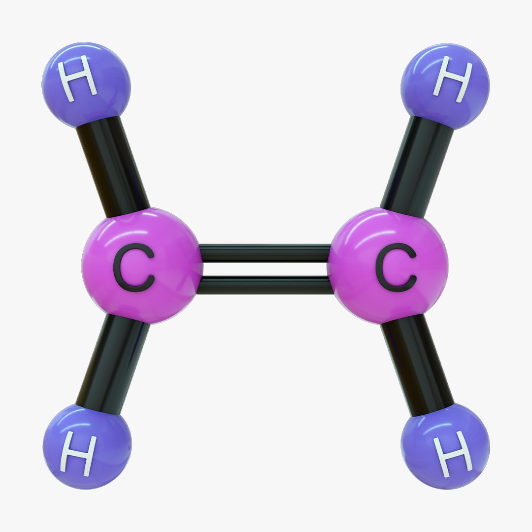 3D Ethylene C2H4 Structure Model - TurboSquid 2220126