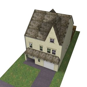 3d model storey detatched house