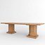 SALVAGED WOOD ARCHITECTURAL COLUMN RECTANGULAR EXTENSION DINING TABLE