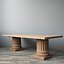 SALVAGED WOOD ARCHITECTURAL COLUMN RECTANGULAR EXTENSION DINING TABLE