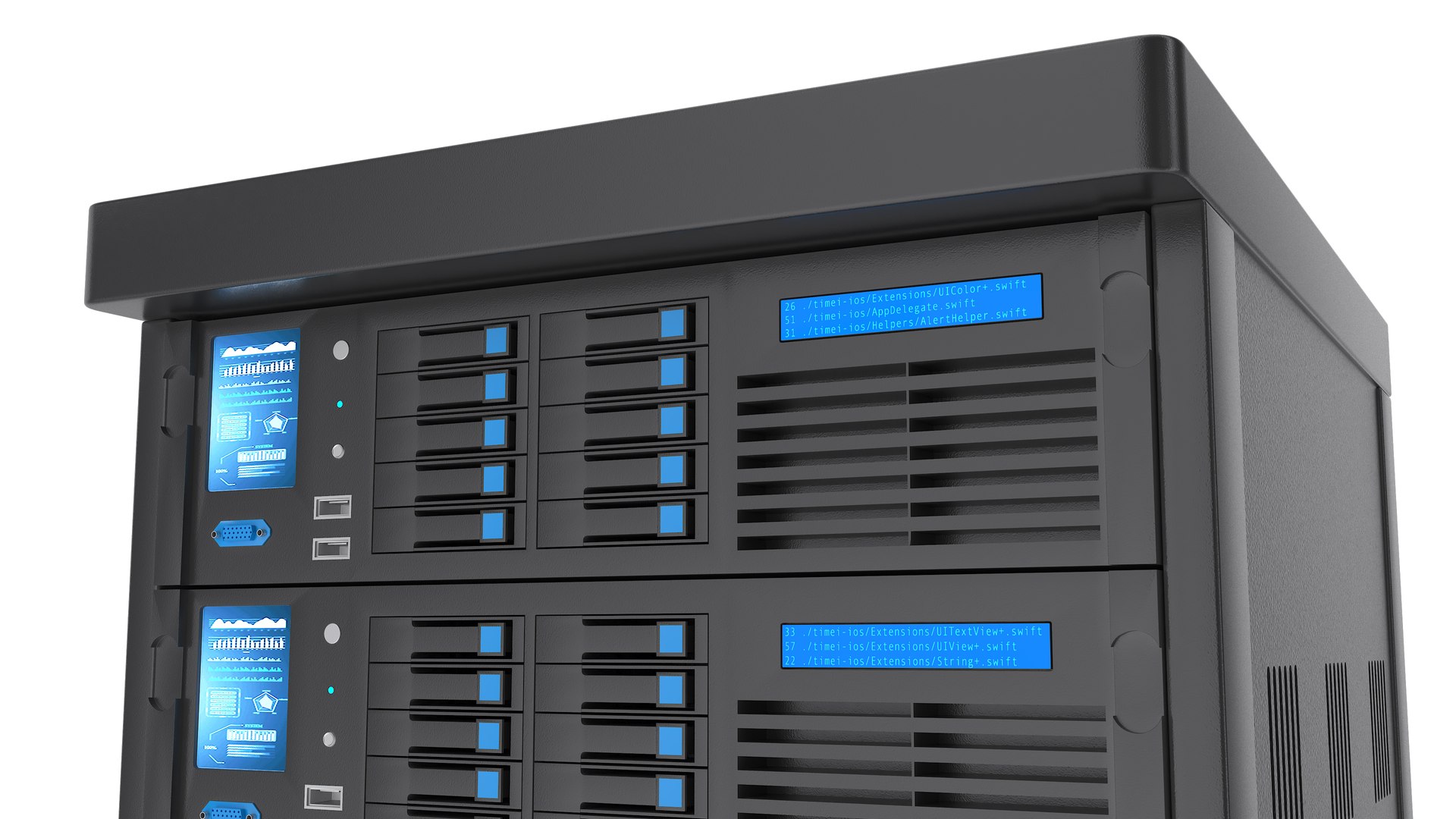 3D Server Cabinet Model - TurboSquid 2265286