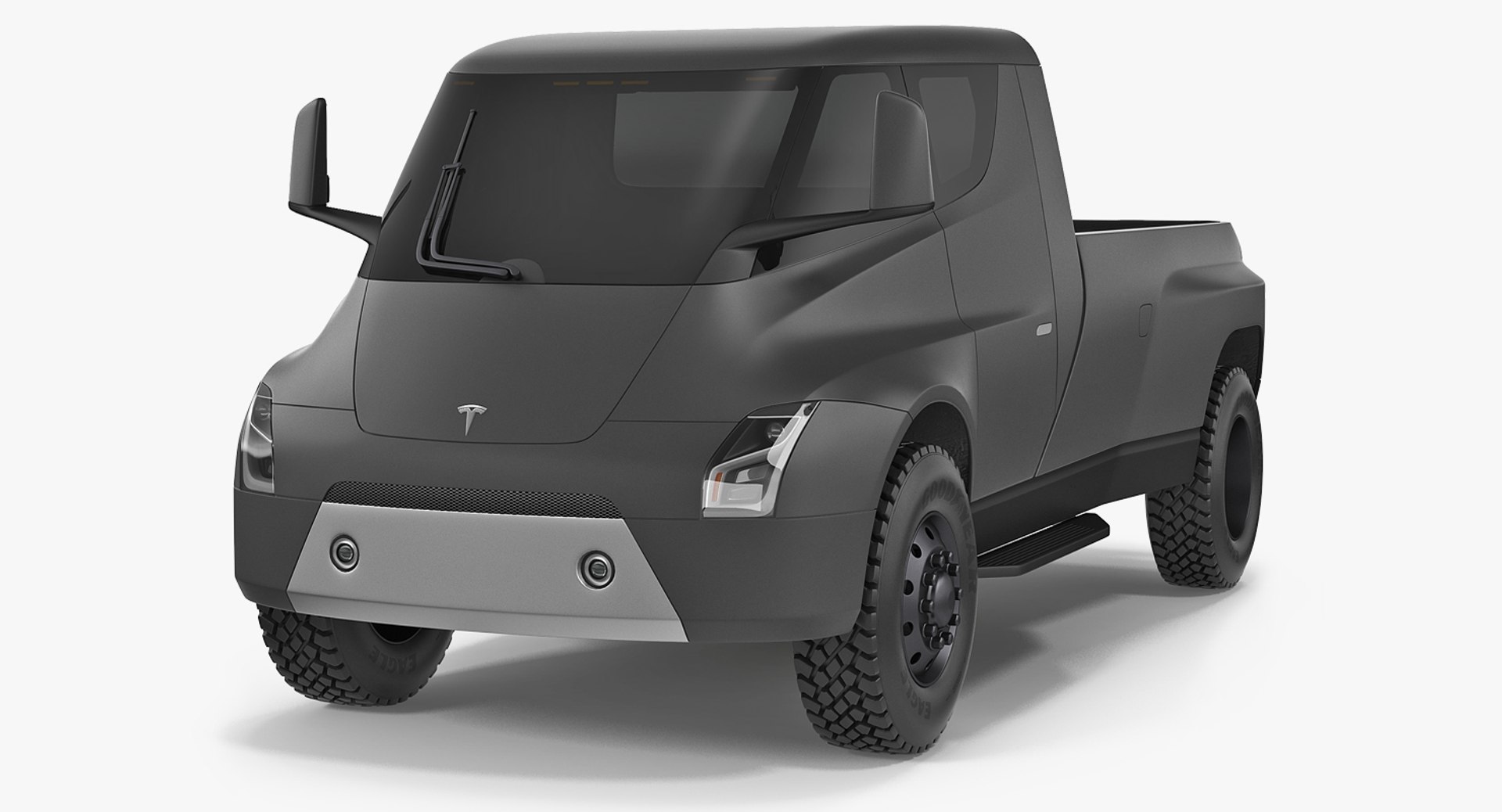 Concept Tesla Pickup Simple Interior 3D model preview