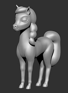 Stylized pony 3D print model