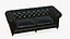 Chesterfield Sofa With Velvet Bench 3D model