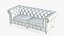 Chesterfield Sofa With Velvet Bench 3D model