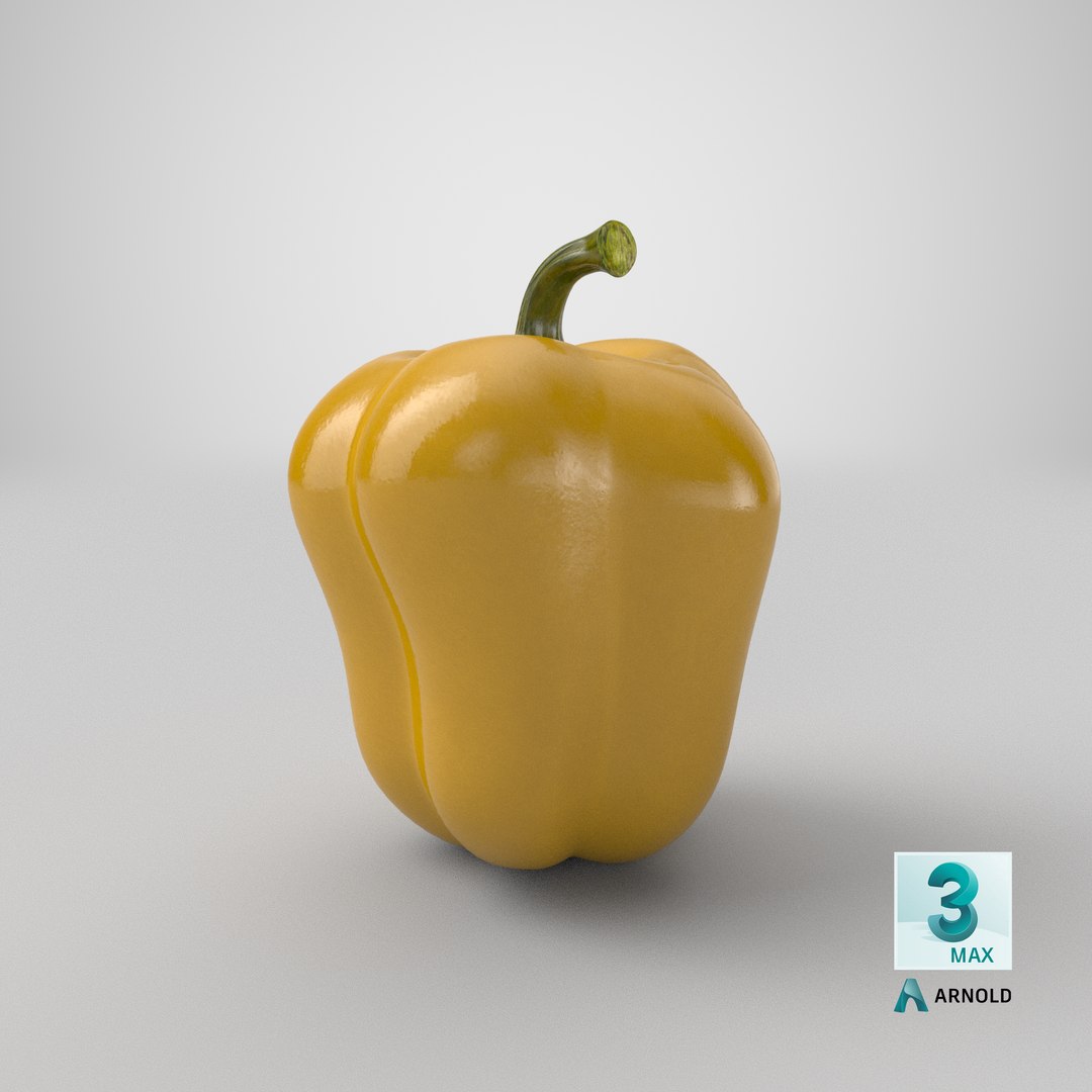 Detailed Yellow Pepper 3D Model - TurboSquid 2027212