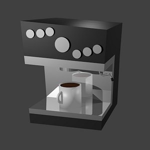 Nescafe Coffee Machine with Capsule Holder Black 3D - TurboSquid 2022310