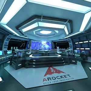 Futuristic Science Fiction Command Center 3D model