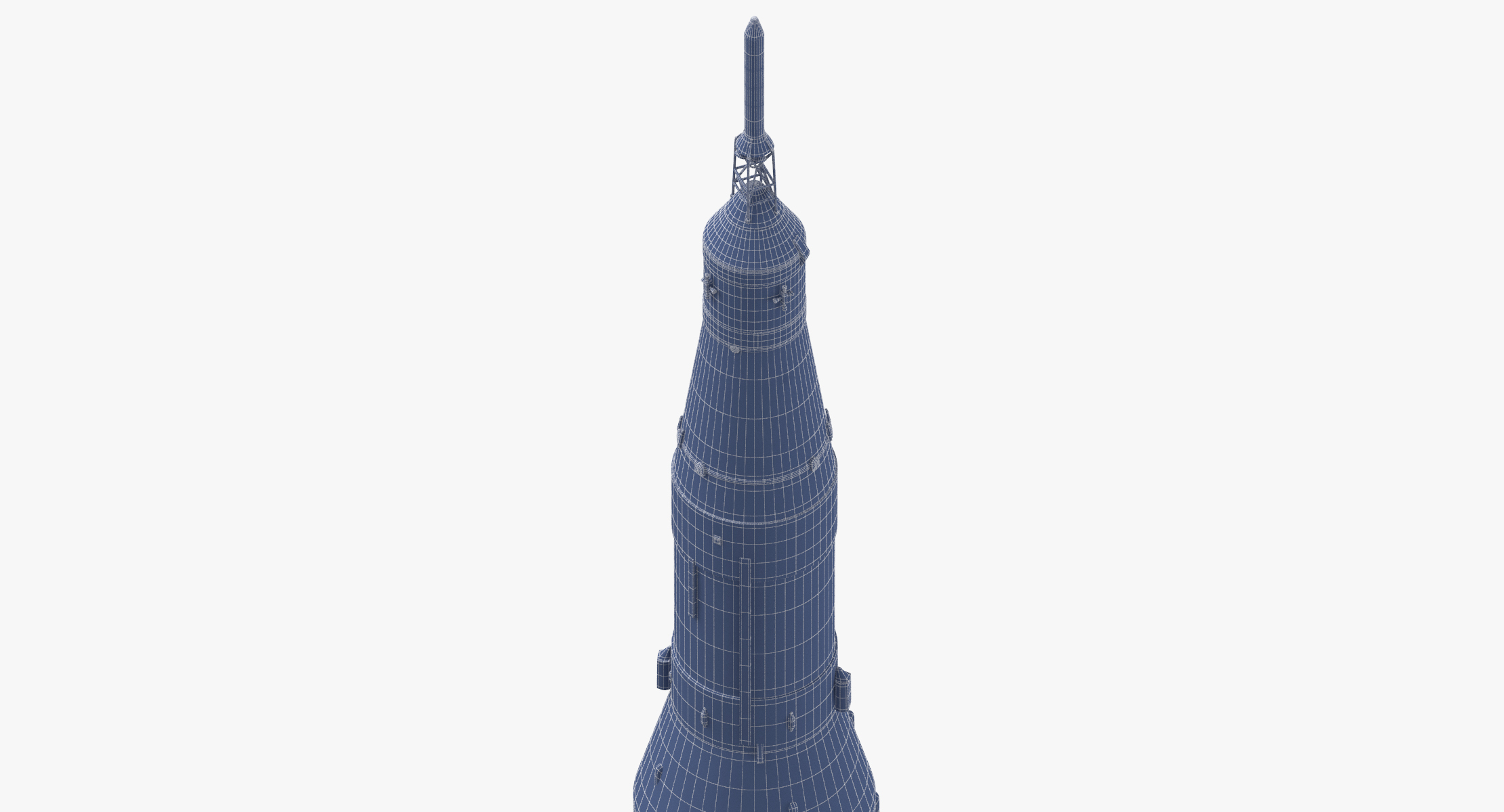 saturn v rocket 3d model