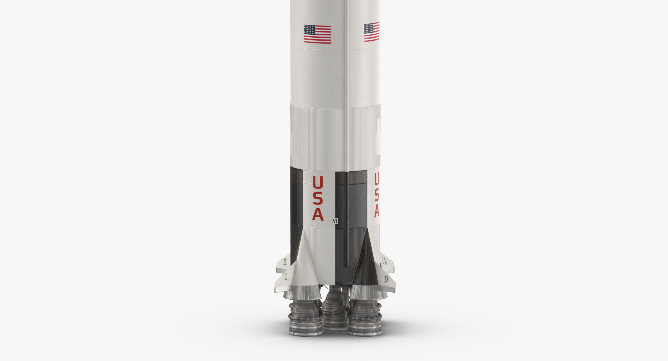 saturn v rocket 3d model