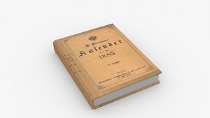 Historical Reading Book Rigged and Animated 3D model