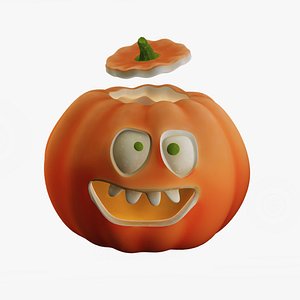 3D pumpkin character