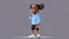 Afro Girl - Rigged cartoon character