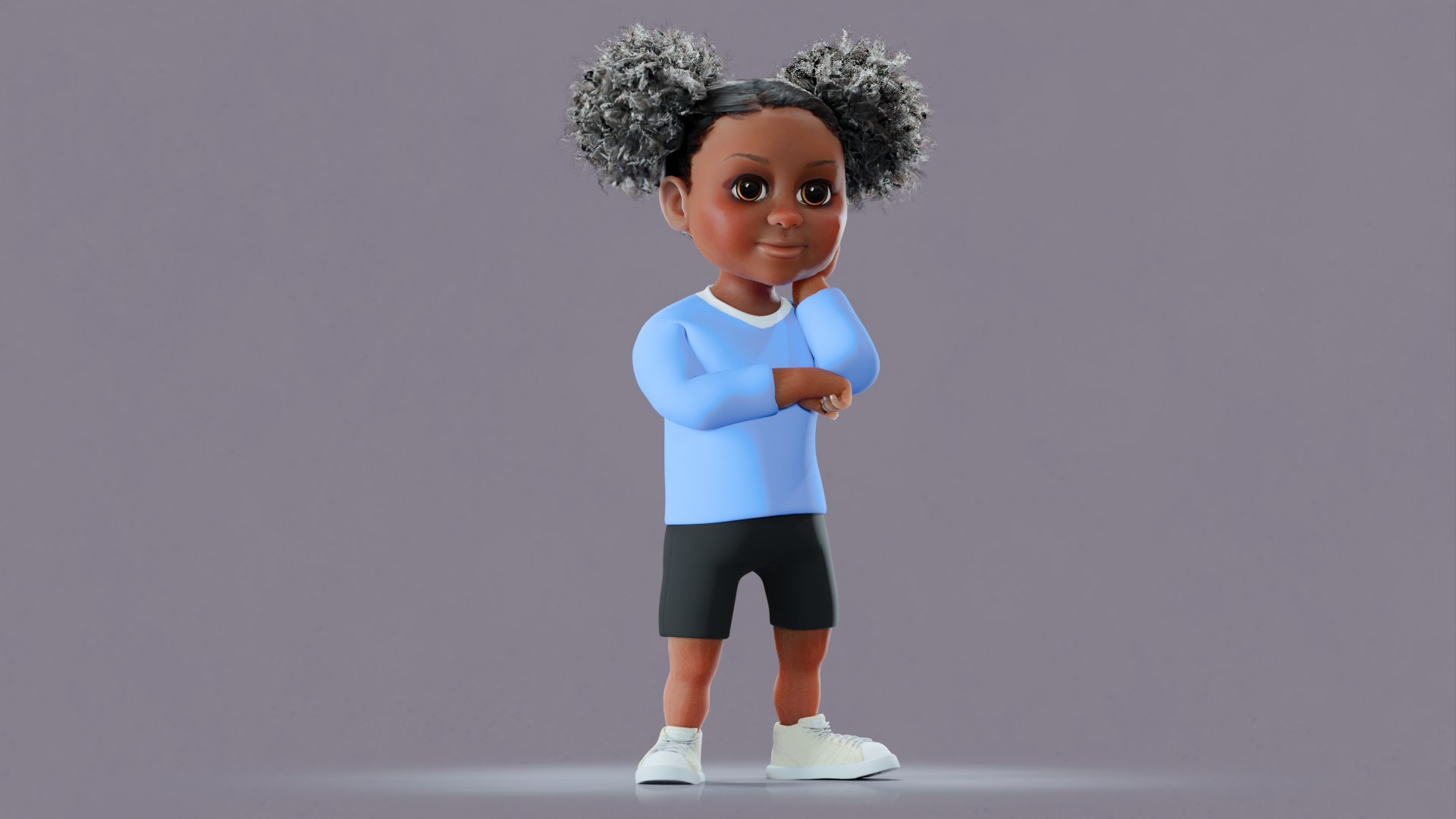 Afro Girl - Rigged cartoon character 3D model https://p.turbosquid.com/ts-thumb/Nu/fSOvL7/20/8/png/1726854786/1920x1080/fit_q87/d67bd27f747b1dab748f9a729999cbc6828fc01d/8.jpg