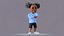 Afro Girl - Rigged cartoon character