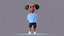 Afro Girl - Rigged cartoon character