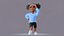 Afro Girl - Rigged cartoon character