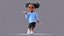 Afro Girl - Rigged cartoon character