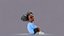 Afro Girl - Rigged cartoon character