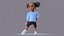 Afro Girl - Rigged cartoon character