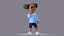 Afro Girl - Rigged cartoon character