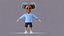 Afro Girl - Rigged cartoon character