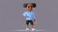 Afro Girl - Rigged cartoon character