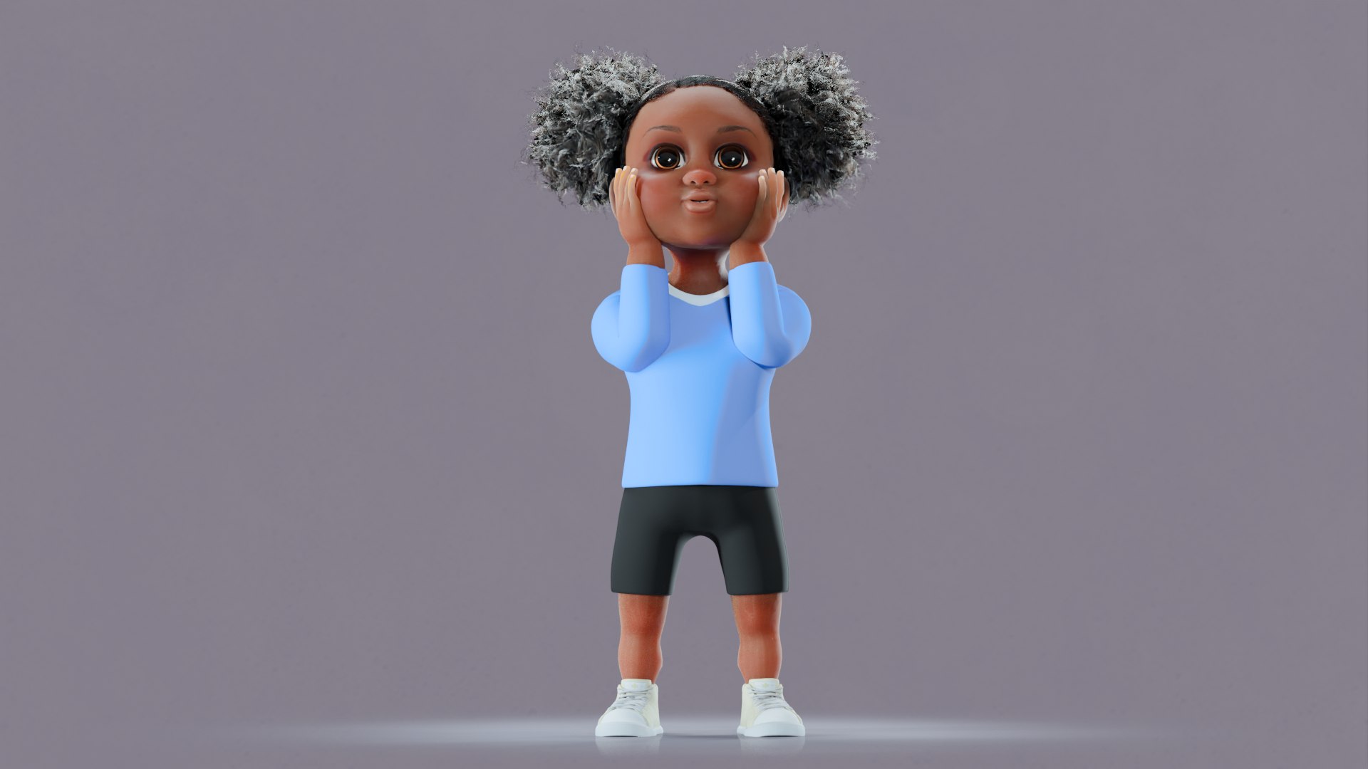 Afro Girl - Rigged cartoon character 3D model https://p.turbosquid.com/ts-thumb/Nu/fSOvL7/Jd/11/png/1726854787/1920x1080/fit_q87/c3eb21b54c4048b3abe71e0ec417289a76624f62/11.jpg