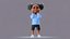 Afro Girl - Rigged cartoon character