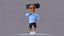 Afro Girl - Rigged cartoon character