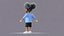 Afro Girl - Rigged cartoon character