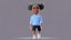 Afro Girl - Rigged cartoon character
