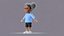 Afro Girl - Rigged cartoon character