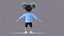 Afro Girl - Rigged cartoon character