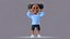 Afro Girl - Rigged cartoon character