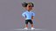 Afro Girl - Rigged cartoon character