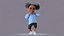 Afro Girl - Rigged cartoon character
