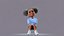 Afro Girl - Rigged cartoon character