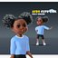 Afro Girl - Rigged cartoon character