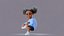 Afro Girl - Rigged cartoon character